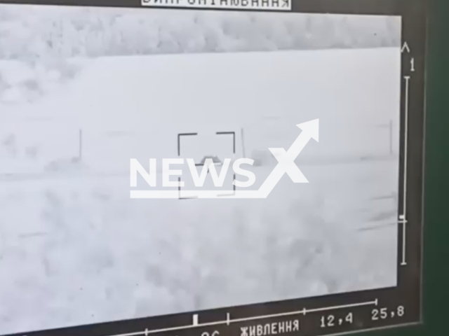 Soldiers of the 14th separate mechanized brigade destroyed Russian military vehicle. Note: Picture is a screenshot from a video (@14ombr/Newsflash)