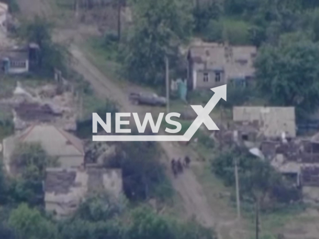 Chechen fighters destroyed a group of Ukrainian nationalists in the village of Kamyshevakha, Luhansk People's Republic in June 2022. Note: Photo is a screenshot from the video (@RKadyrov_95/Newsflash)