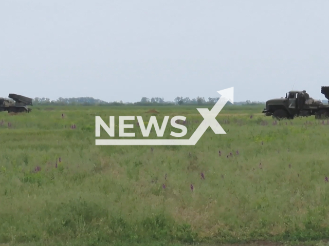 Strike from the Grad MLRS on the positions of the Ukrainian armed forces in June 2022. Note: Picture is a screenshot from a video (Ministry of Defense of Russia/Newsflash)