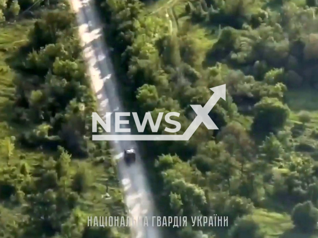 National Guard of Ukraine under the pseudonym Hulk defeated the Russian armored vehicles in June 2022. Note: Picture is a screenshot from a video (@NGUmainpage/Newsflash)