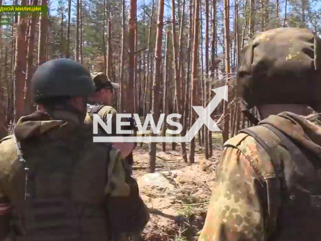 The Peoples Militia of the so-called LPR say they have captured a fortified area near Borovskoye from Ukrainian forces. Notes: Picture is a screenshot from a video(People's Militia of the LPR/Newsflash)