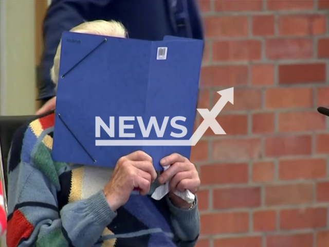 Nazi camp guard Bruno Dey, aged 95, who testified in the trial against death camp secretary Irmgard Furchner, 97, on trial for deaths of over 11,000 people during the Second World War. Note: This photo is a screenshot from a video. (Newsflash)