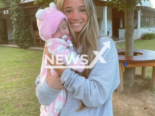 Consuelo Galindez Martínez , 26 , and her 10-month-old daughter Alba, both pictured, were killed after a car they were in overturned on National Route 157, in Catamarca, Argentina, in June, 2022.  Note: Private photo.  (Newsflash)