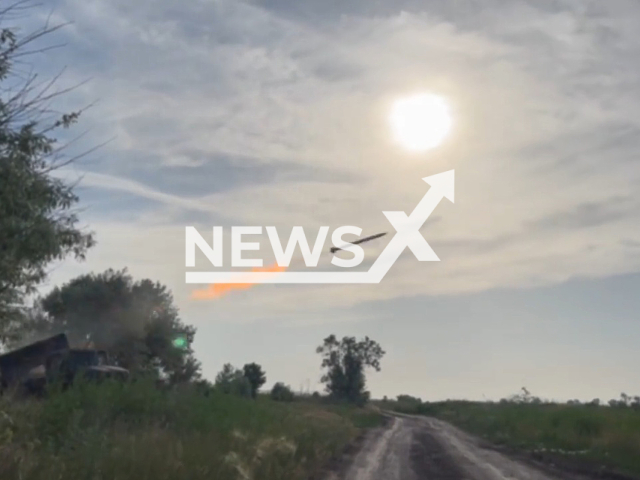 A separate 36th Marine Brigade struck the Russian positions in southern Ukraine with MLRS Grad in June 2022. Note: Picture is a screenshot from a video (@36obmp/Newsflash)