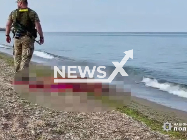 Man (50) was killed in front of his wife, son and comrade, while swimming in sea in Odessa region, in June 2022, as a result of an explosion of an unknown object. Note: Picture is a screenshot from a video (@gunp.odessa/Newsflash)