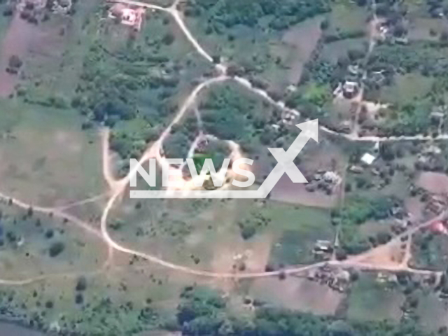 The brigade named after Prince Vytautas apparently destroyed the accumulation of military equipment and ammunition of the Russians in Ukraine in June 2022. Note: Picture is a screenshot from a video (@40OAbrigade/Newsflash)