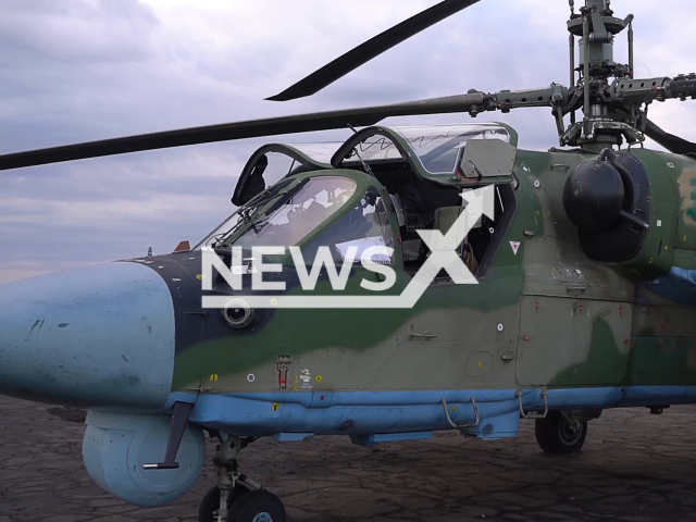 Combat work of the crews of Ka-52 attack helicopters to destroy strongholds of the Armed Forces of Ukraine, in June 2022. Note: Picture is a screenshot from a video (Ministry of Defense of Russia/Newsflash)