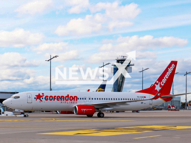 A Boeing 737 plane from the Turkish leisure airline headquartered in Antalya called Corendon Airlines. Note: Licensed photo. (Airport Nurnberg/Newsflash)