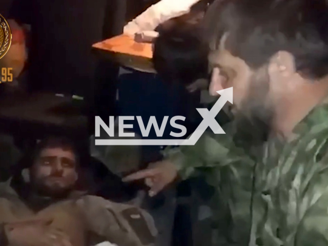 Appeal of the soldier of Ukrainian military never to fight with the Chechens in Toshkivka, in Ukraine. Note: Picture is a screenshot from a video (@ramzan/Newsflash)