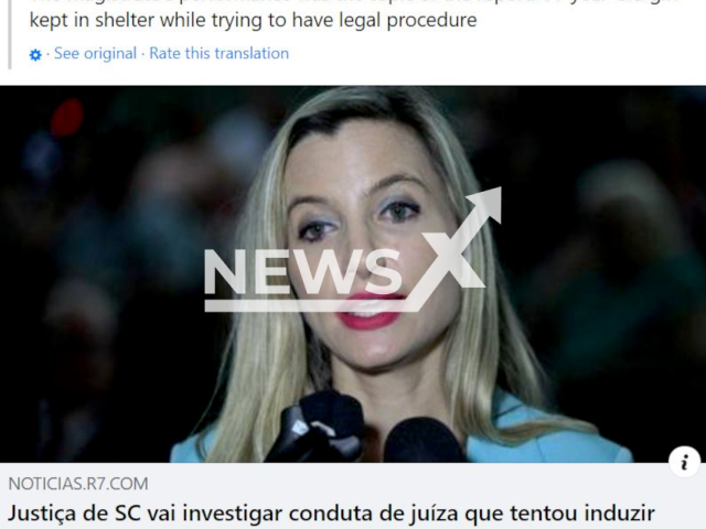 Judge Joana Ribeiro Zimmer, from Santa Catarina, Brazil,  prevents a raped girl from having a legal abortion, in June, 2022. 
Note: Photo is a screenshot from a post. (Newsflash)