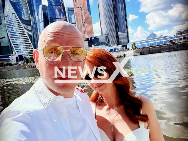 Former tATu singer Lena Katina was pictured with her Russian businessman husband, Dmitry Spiridonov. Note: Private picture (@lenakatina/Newsflash)