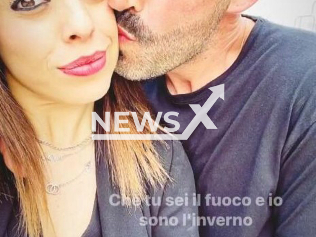 One of the messages that the victim Donatella Miccoli (left) posted on Instagram, with a photo where she is with her husband Matteo Verdesca (right) who allegedly stabbed her to death in Novoli in Italy. Note: Private photo(Newsflash).