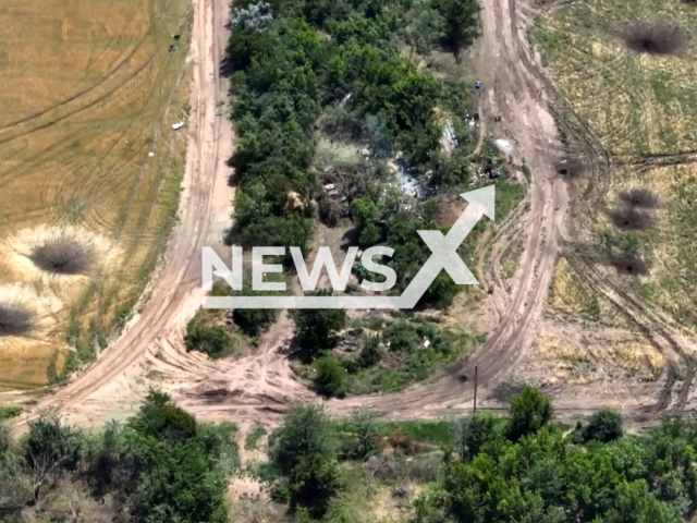 The Nikolaev Marines together with gunners destroyed a Russian tank and ammunition in Ukraine. Note: Picture is a screenshot from a video (@36obmp/Newsflash)