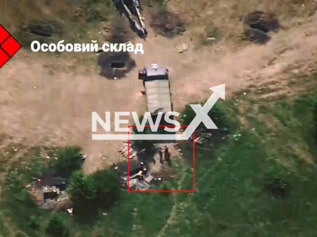 SSO of Ukraine apparently destroyed Russian equipment ammunition and live force in Ukraine. Note: Picture is a screenshot from a video (@usofcom/Newsflash)