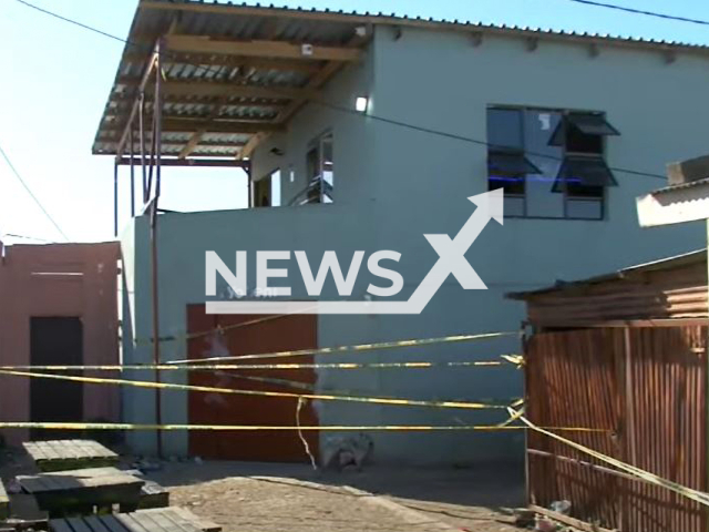 The scene of the death of 21 people at the Enyobeni Tavern in Scenery Park, South Africa, 26th June. Note: Photo is a screenshot from a video. (Newsflash)