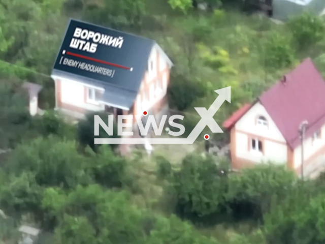 A special unit of the Kraken Regiment "Azov" defeated the headquarters of the occupiers in the Kharkiv region. Note: This picture is a screenshot from the video (AFU StratCom/Newsflash).