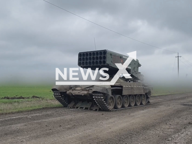 Western MD TOS-1A Solnysepyok heavy flamethrower system crews in combat action. Note: Picture is a screenshot from a video (Ministry of Defense of Russia/Newsflash)