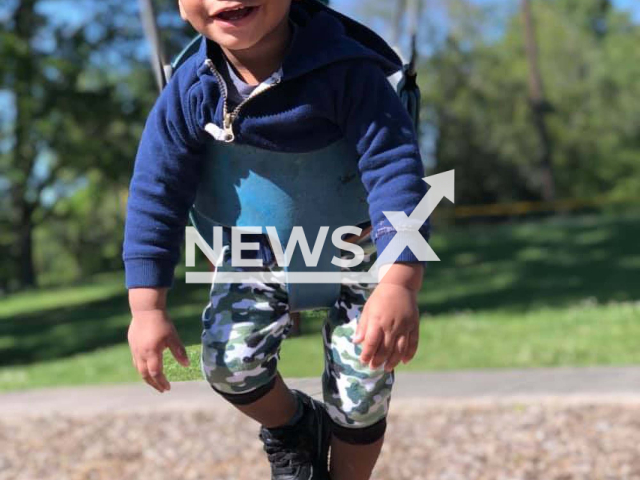 Kaden Johnson  2-year-old thrown over a bridge and left to die by mothers boyfriend, in Baton Rouge , Louisiana, USA, in March, 2022. Note: Private photo.  (Newsflash)