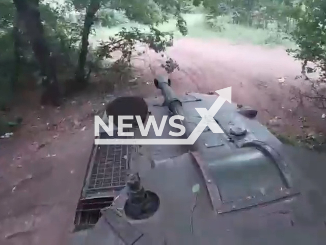 Artillerymen of the National Guard of Ukraine on a combat mission in the Luhansk region, Ukraine. Note: Picture is a screenshot from a video (National Guard of Ukraine/Newsflash)