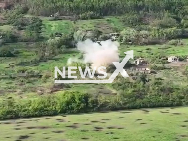 The Armed Forces of Ukraine blew up Russian warehouses with ammunition in the Izyum direction in Ukraine. Note: Picture is a screenshot from a video (@UkrainianLandForces/Newsflash)