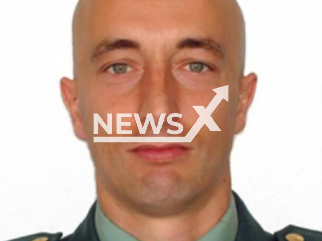 Pedro Alfonso Casado, the officer who died after being shot during negotiation with a man who took a hostage in Santovenia de Pisuerga, in Spain, July 2022.
Notes: Private picture (Newsflash)