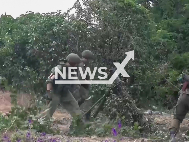 Combat work of mortar crews of the Russian Armed Forces firing on AFU artillery positions in Ukraine.  Note: Picture is a screenshot from a video (Russian Ministry of Defence/Newsflash)