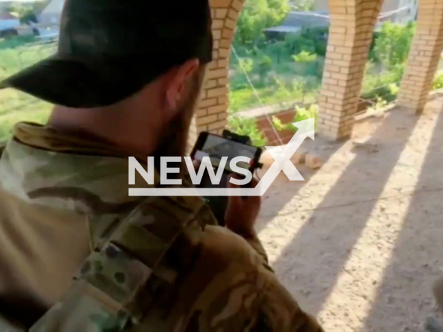 Special forces of the National Guard destroying the forward observation groups of Russians in the Donetsk region, in Ukraine.  Note: This picture is a screenshot from the video (@NGUmainpage/Newsflash).