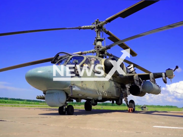 Combat work of Russian Ka-52 attack helicopter crews in Ukraine. Note:Photo is a screenshot from the video (Russian Ministry of Defence/Newsflash)