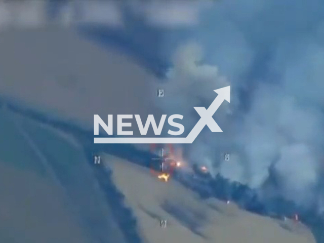 The Ukrainian military shared that they destroyed a Russian artillery battery in the Kherson region in Ukraine. Note: Picture is a screenshot from a video (@AFUStratCom/Newsflash)