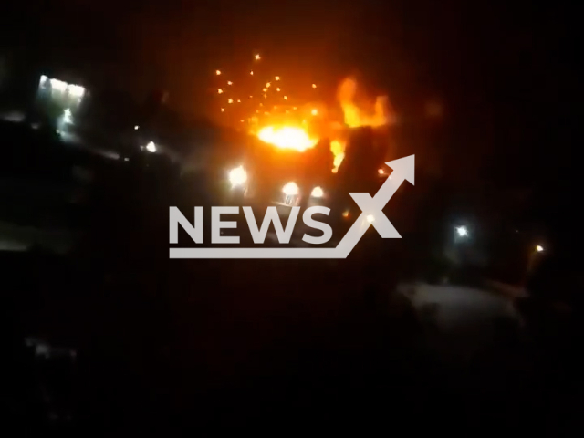 The Armed Forces of Ukraine have destroyed another ammunition depot in Nova Kakhovka in the Kherson region in Ukraine. Note: Picture is a screenshot from a video (@AFUStratCom/Newsflash)