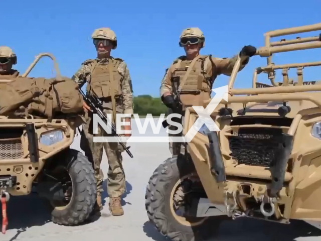 Operators of the Special Operations Forces of the Ukrainian Armed Forces received and tested combat buggies from foreign partners in Ukraine. Note: Picture is a screenshot from a video (@usofcom/Newsflash)