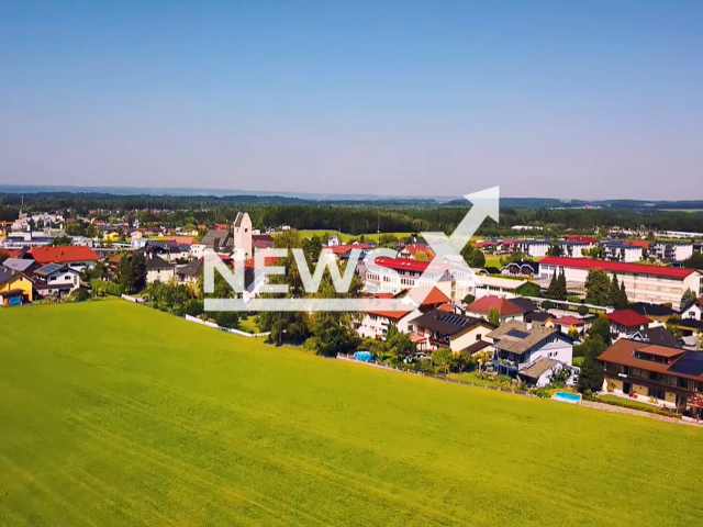 Lamprechtshausen in Salzburg where nine-year-old lost his life after being buried under grain kernels while playing in a full tractor trailer.
Note: Photo is a screenshot from a video(Newsflash).