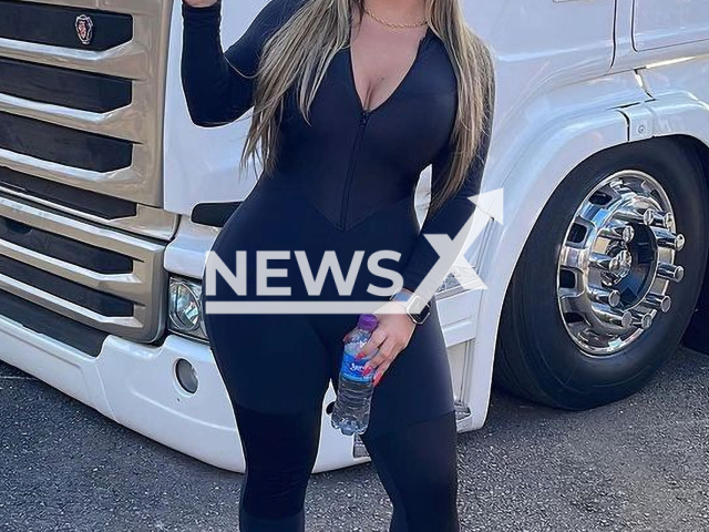 Juli Figueiro, 33,  from Rio Grande do Sul, Miss BumBum contestant, said she has been able to raise money to achieve her goal of having her own truck. 
 Note: Private photo.  (@julifigueiro/Newsflash)