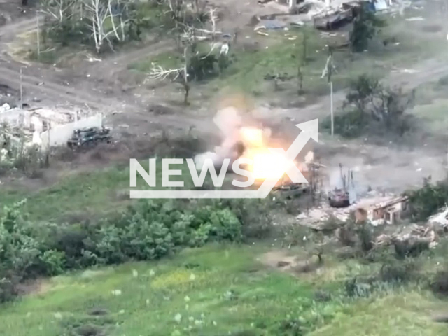 Fighters of the 93rd separate mechanized brigade apparently destroyed Russian equipment with 155-mm artillery in Ukraine. Note: Picture is a screenshot from a video (@AFUStratCom/Newsflash)