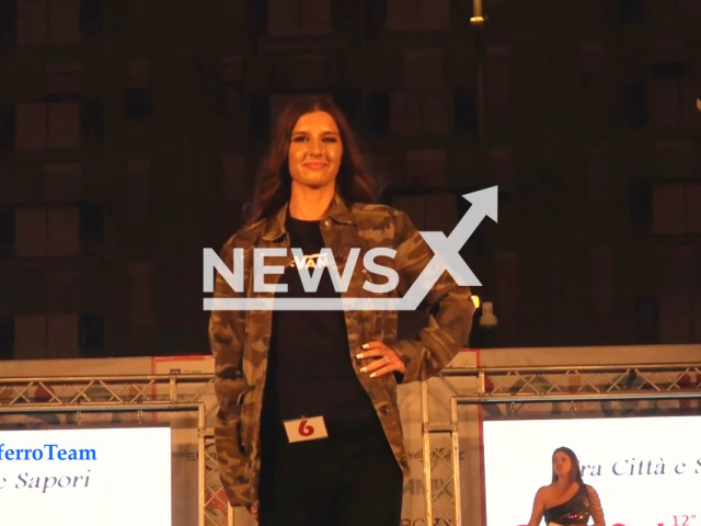 Martina Evator, 20,  wore the same allegedly 'rape-provoking' clothes as she did when she was attacked three at a beauty pageant in Venice, Italy, in July,2022.
Note: Photo is a screenshot from a video. (Newsflash)