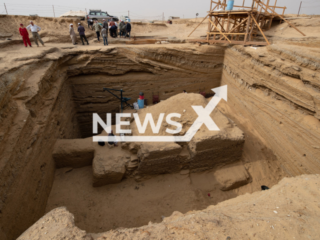 The tomb of an ancient Egyptian commander of foreign soldiers named Wahbire-merry-Neith was uncovered by a Czech archaeological mission from Charles University in Abusir near Saqqara, Egypt. Note: Licensed photo. (The Egyptian Ministry of Tourism and Antiquities/Newsflash)