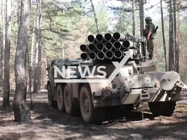 Russian Army launched a missile attack on the positions and field warehouse of the Ukrainian Armed Forces in Ukraine. Note: Photo is a screenshot from the video (Ministry of Defense of Russia/Newsflash)