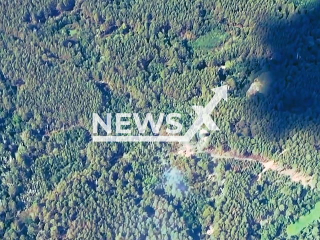 The artillery of the Armed Forces of Ukraine shared that they have destroyed the Russian artillery division of 152-mm howitzers "Msta-B in Ukraine. Note: This picture is a screenshot from the video (@dshv.mil.gov.ua/Newsflash).