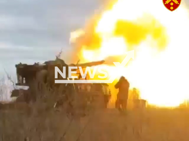 The work of the 43rd separate artillery brigade in Ukraine.
Note: This picture is a screenshot from the video.
(@43oabr/Newsflash)