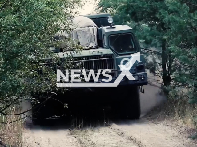 The crews of the Smerch MLRS combat vehicles moving to the firing positions in Ukraine in undated footage.
Note: This picture is a screenshot from the video.
(Ministry of Defense of Russia/Newsflash)