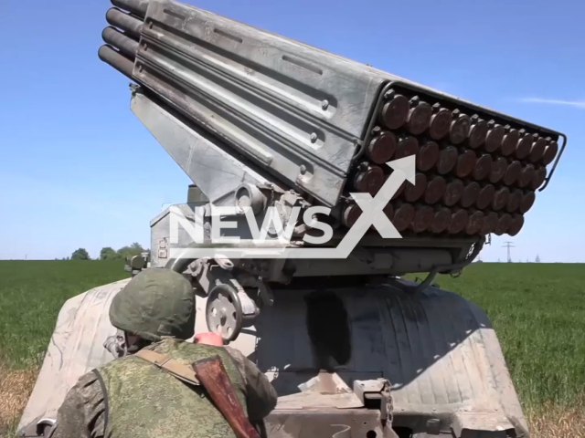 A soldier from the People's Militia of the DPR prepares MLRS "Grad" rocket launcher for a missile strike on the positions of the Ukrainian Armed Forces in Ukraine in undated footage. 
According to the Ministry of Defense of Russia fortified areas of the Ukrainian Armed Forces were hit with Gradov shells.
Note: Picture is a screenshot from a video (Ministry of Defense of Russia/Newsflash)