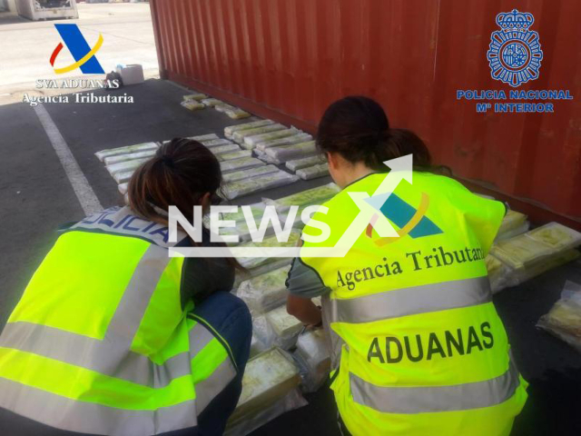 Police seize 534 kilos of cocaine that were transported in a motorhome, n Barcelona, Spain, in undated photo. The motorhome has been waiting in South America since 2019 to be transported  due to the restrictions caused by Covid-19. Note: Police photo. (Newsflash)