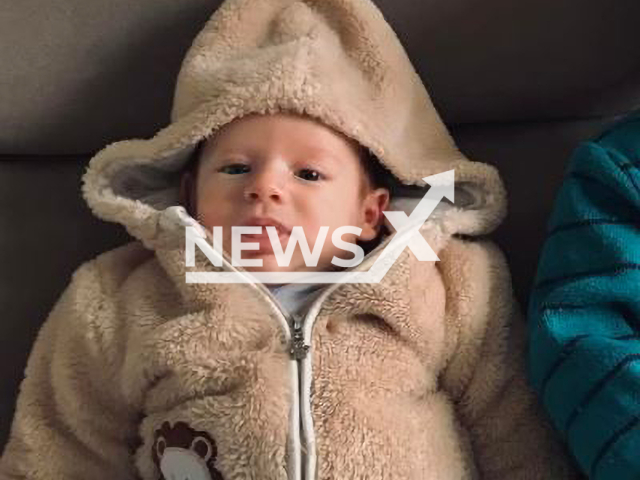 Picture shows the 3-month-old boy, Theo Pereira, in an undated photo. He was found dead along with his mother Jessica Mayara Ballock, 23, with signs of violence in an apartment in Blumenau, Brazil, on Monday, July 25, 2022.
Note: Private photo.  (Newsflash)