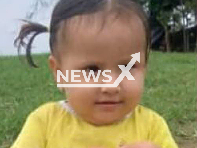 Gislaine Guadalupe Ortiz Rodriguez, 2, posing in an undated photo. She has been missing for 10 days. Note: Private photo.  (Newsflash)