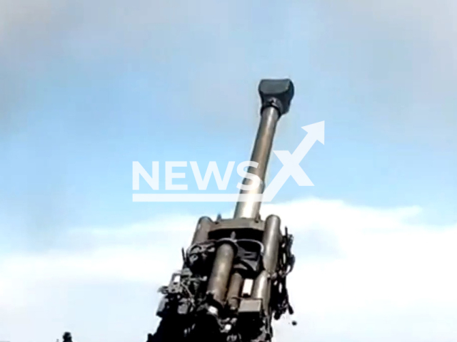 Picture shows Ukrainian artillery prepared to fire on the Russian military positions in Ukraine in undated footage. 
According the Ukrainian military authorities 2 armored personnel carriers, a tank and Russian "Ural" trucks were destroyed during the artillery attacks from the 40th Separate Artillery Brigade.
Note: Picture is a screenshot from a video (@40OAbrigade/Newsflash)