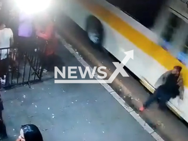 A man is run over by a bus after being kicked on a street in Cascavel, Brazil, on May 14, 2022. Note: Picture is a screenshot from a video (Newsflash)