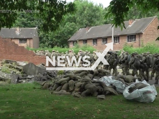 The Ukrainian soldiers' marches in the military training camp in the United Kingdom in undated footage.
According the British Ministry of Defence Ukrainian soldiers have been taking part in UK-led military programmes across the UK.
Note: Photo is a screenshot from the video (@DefenceHQ/Newsflash)