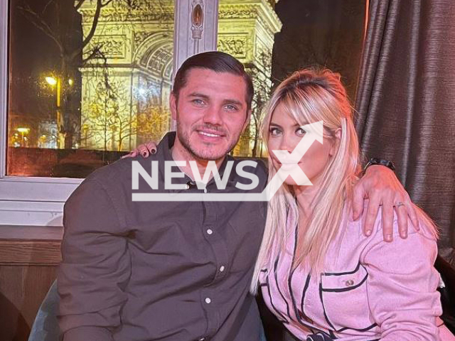 Wanda Nara  and Mauro Icardi, pictured together, were denounced for alleged  money laundering, institutional violence, and  structural corruption  involving the couple's joint company by Fernando Miguez, in Argentina, on 16th December.
Note: Private photo. (@mauroicardi/Newsflash)