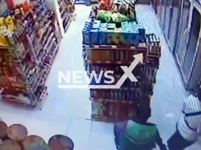 A man takes pictures up a woman’s skirt at a convenience store in Bali, Indonesia, Wednesday, Aug 3, 2022. An investigation was initiated into the incident and the police in Bali are searching for the man. Note: Picture is a screenshot from a video (Newsflash)