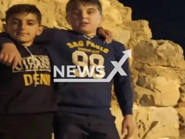 The two children that were killed by the Iran Police on Sunday, July 31, 2022, in Khorramabad, Iran, pose in an undated photo. They were aged 9 and 11. Note: Private photo(Newsflash).